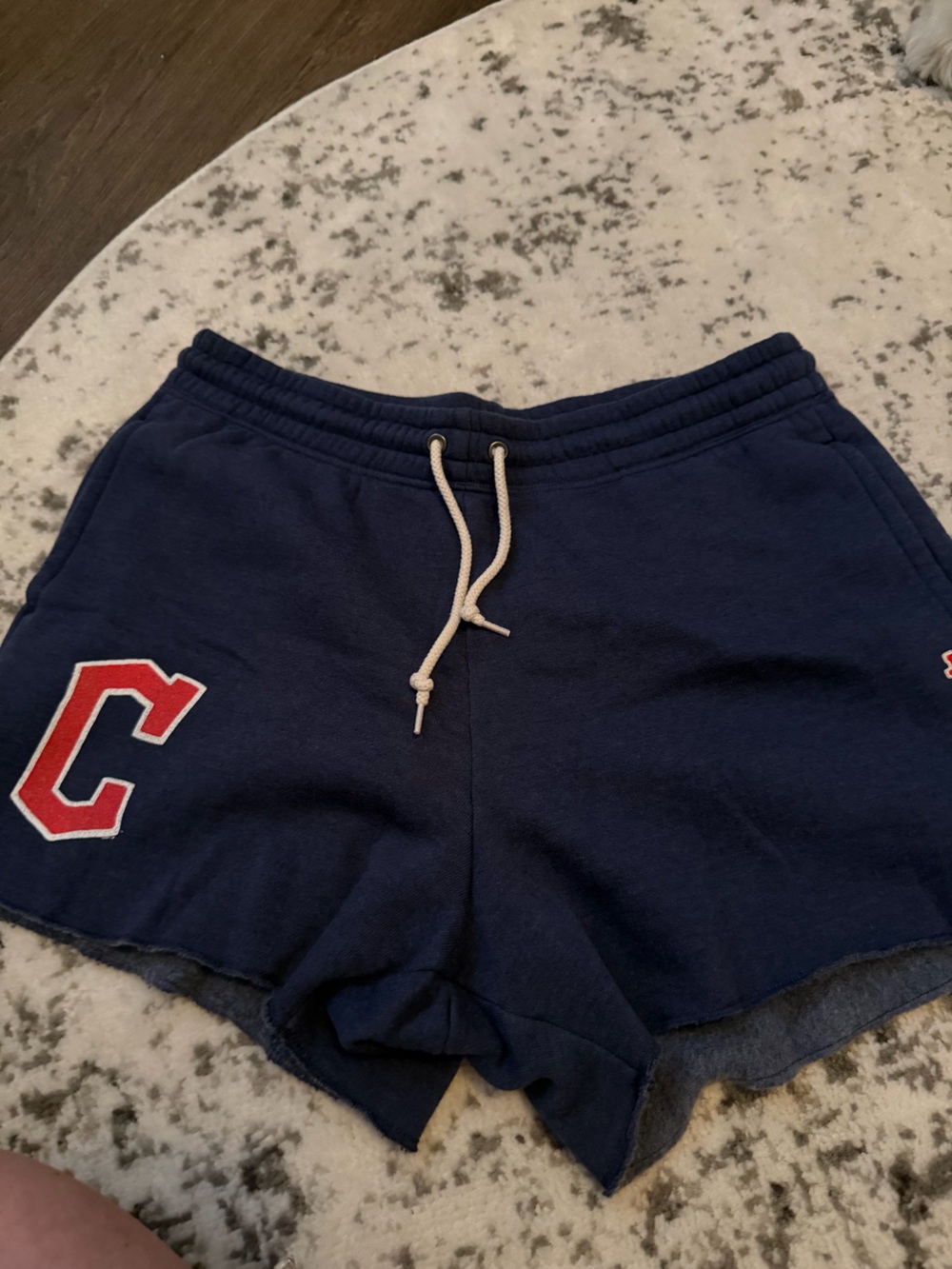 HOMAGE Cleveland Navy Shorts with Red Number Patch